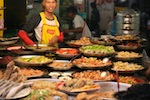 Selling food in Chinatown, Bangkok